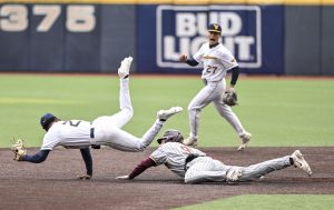 Mountaineers win rain-soaked series opener against Minnesota